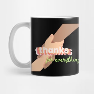 Thanks message Mug